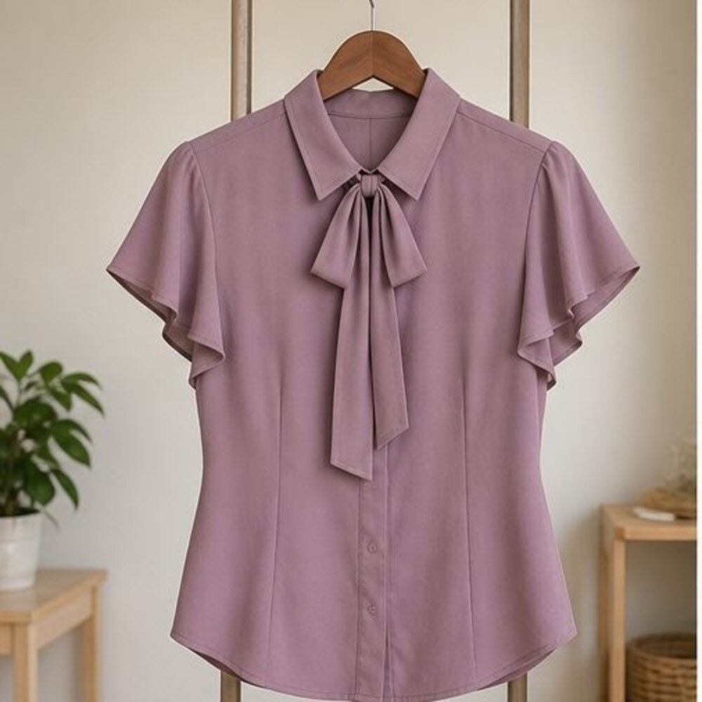 Mauve Button Blouse